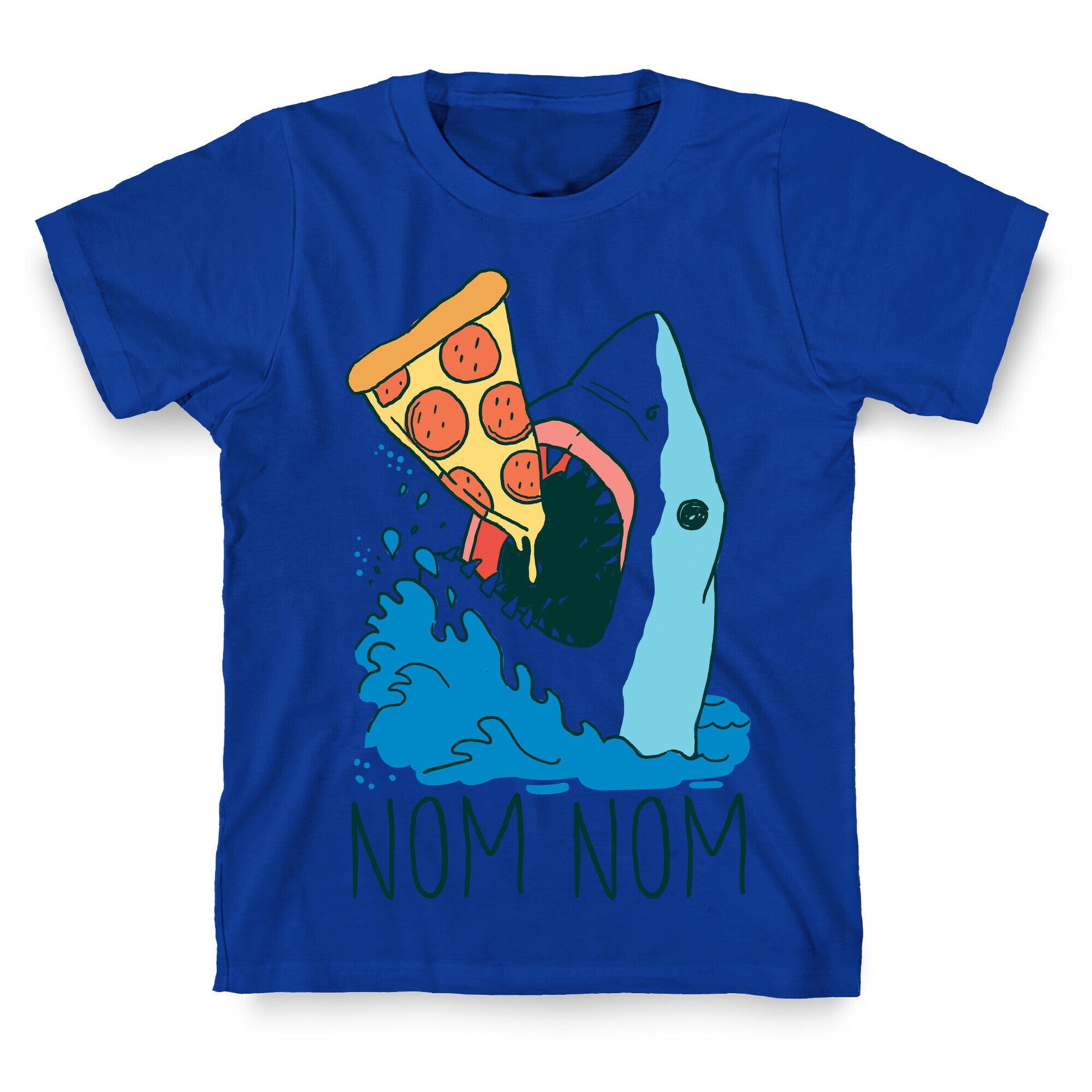 Nom Nom Pizza Shark T-Shirt